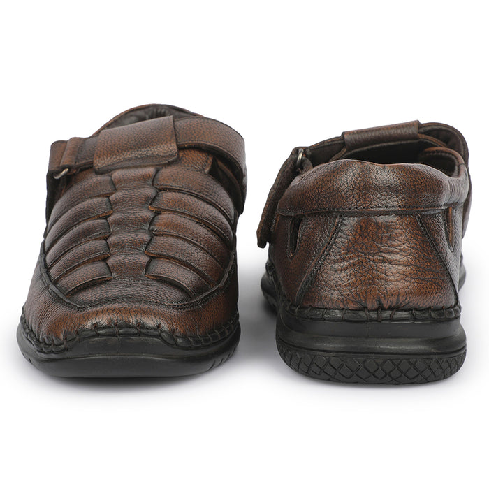 Healers ASL-11 Brown Casual Flat Sandal for Men by Liberty