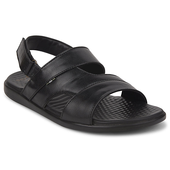 Healers Black Formal Sandal For Men SOFTER-1 By Liberty