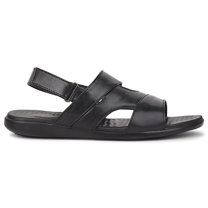 Healers Black Formal Sandal For Men SOFTER-1 By Liberty