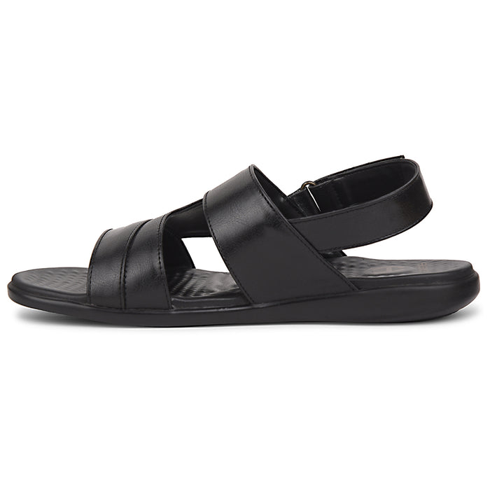 Healers Black Formal Sandal For Men SOFTER-1 By Liberty