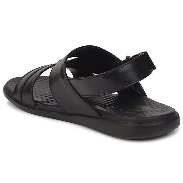 Healers Black Formal Sandal For Men SOFTER-1 By Liberty