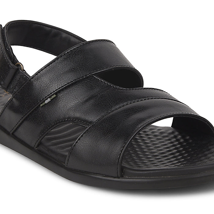 Healers Black Formal Sandal For Men SOFTER-1 By Liberty