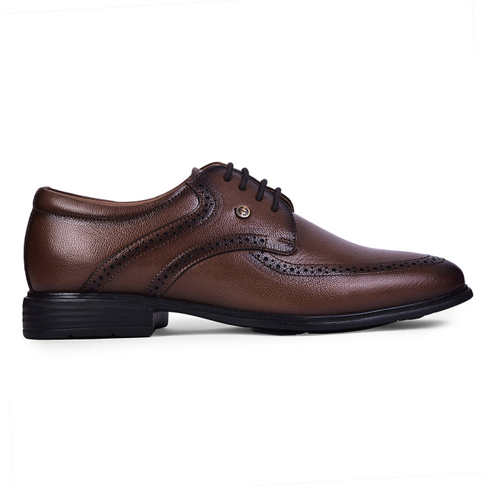 Healers Brown Formal Lacing Derby Shoes For Men U993-12 By Liberty