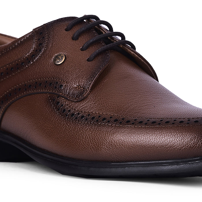 Healers Brown Formal Lacing Derby Shoes For Men U993-12 By Liberty