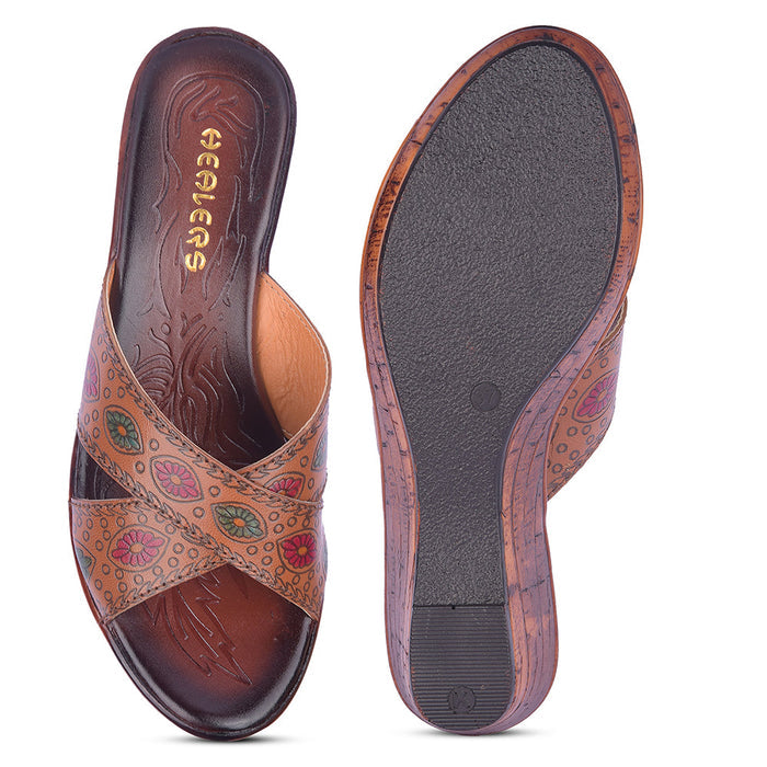Healers By Liberty Women TLO-6 Tan Fashion Slippers