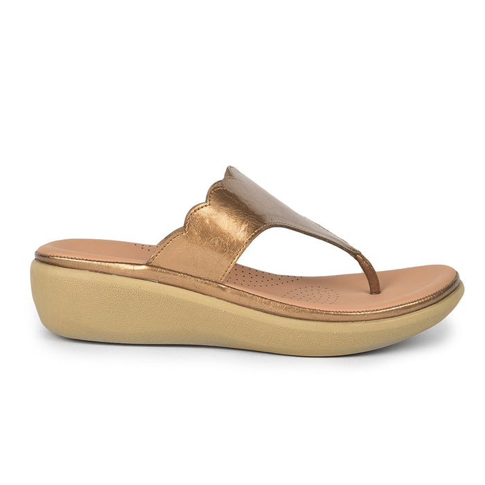 Healers Casual (Golden) Slipper For Ladies GIF-21 By Liberty
