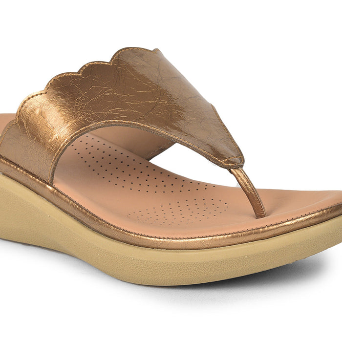 Healers Casual (Golden) Slipper For Ladies GIF-21 By Liberty