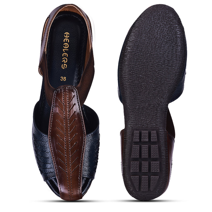 Healers Formal Navy Blue Flat Slipper For Women T84-7 By Liberty