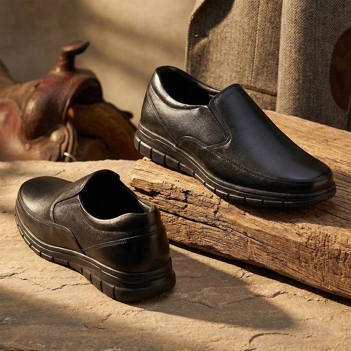 Healers Hml 90E Black Formal Non Lacing Mocassin Shoes For Men By Liberty
