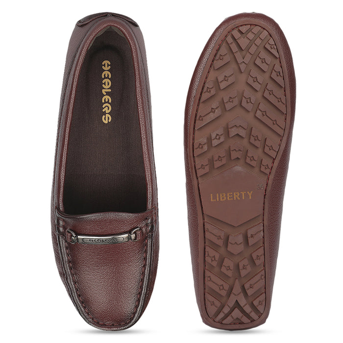 Healers JJL-26 Cherry Casual Slip on Ballerina Shoes for Women by Liberty