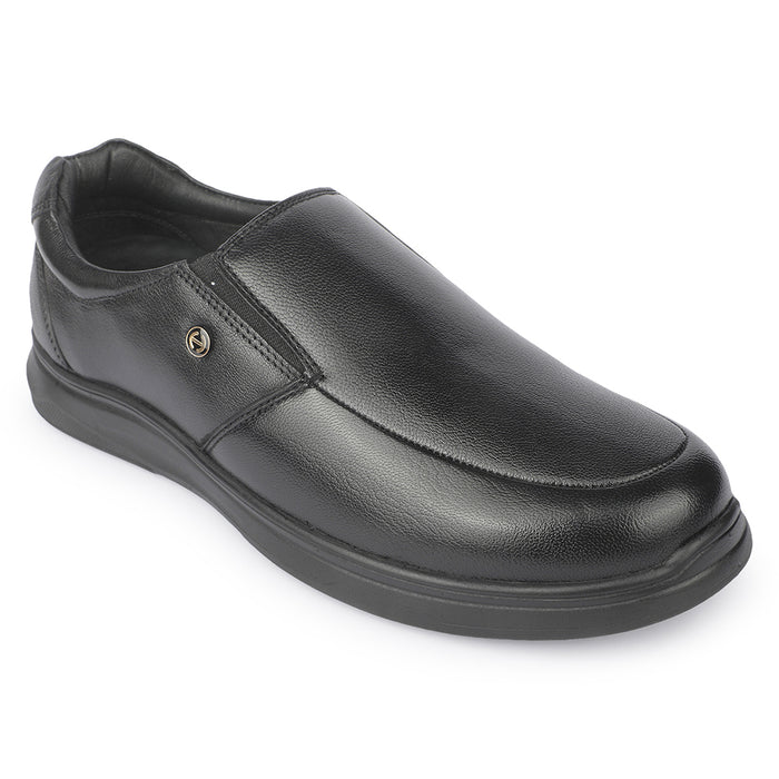 Healers JJL-29 Black Formal Non Lacing Mocassin Shoes for Men by Liberty