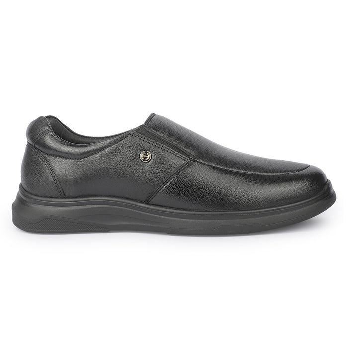 Healers JJL-29 Black Formal Non Lacing Mocassin Shoes for Men by Liberty