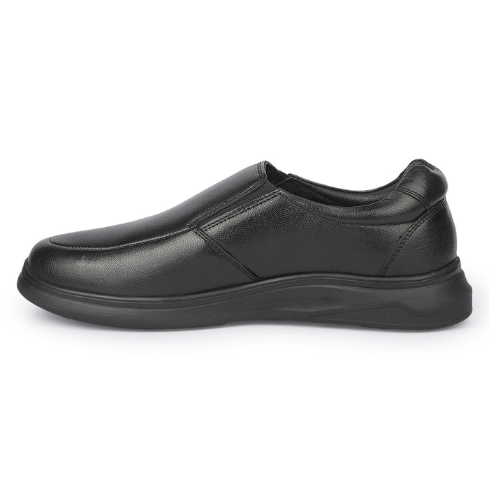 Healers JJL-29 Black Formal Non Lacing Mocassin Shoes for Men by Liberty
