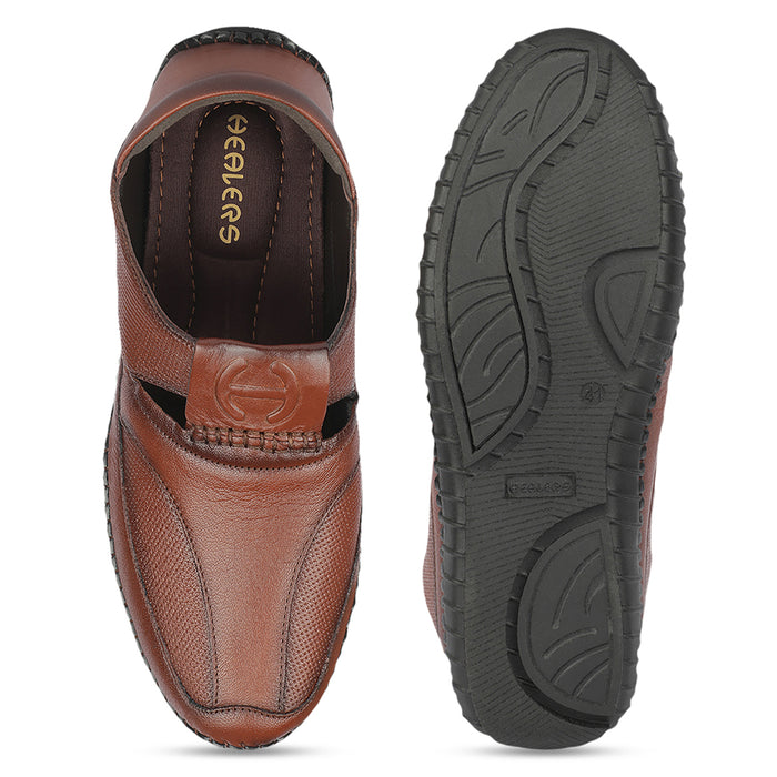 Healers JJL-45 Tan Casual Sandal Sandal for Men by Liberty