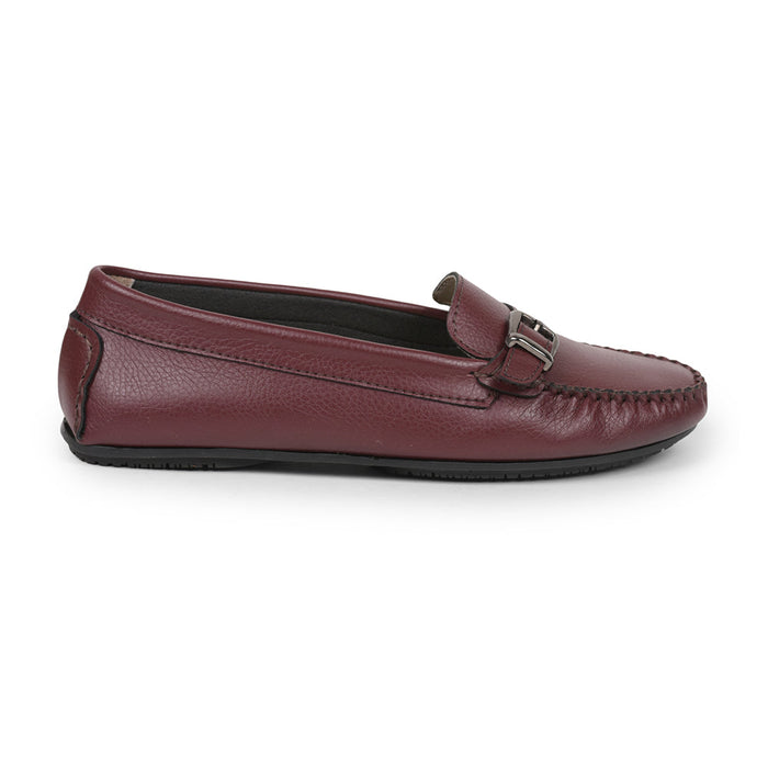 Healers Red Casual Loafers For Women GI-SML-1 By Liberty