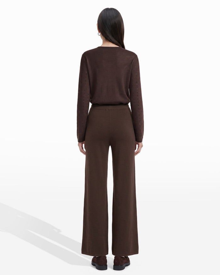 Anne Klein Heat Set Wide Leg Sweater Pant