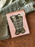 Helping Me Rain Boots Card