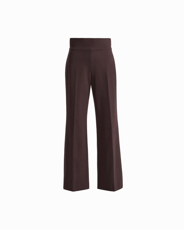 Anne Klein DEEP MAHOGANY High Rise Wide Leg Pant
