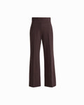 Anne Klein DEEP MAHOGANY High Rise Wide Leg Pant
