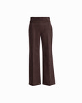 Anne Klein DEEP MAHOGANY High Rise Wide Leg Pant