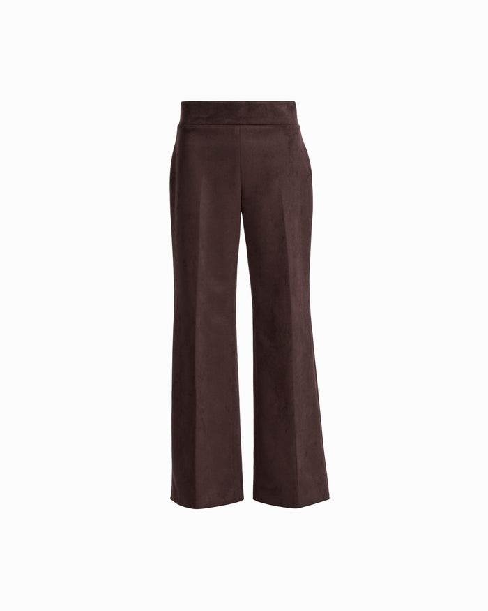 Anne Klein DEEP MAHOGANY High Rise Wide Leg Pant