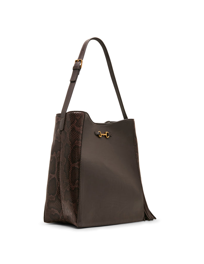 Anne Klein Horsebit Tassel Hobo Bag