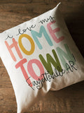 I Love My Hometown -Square Pillow