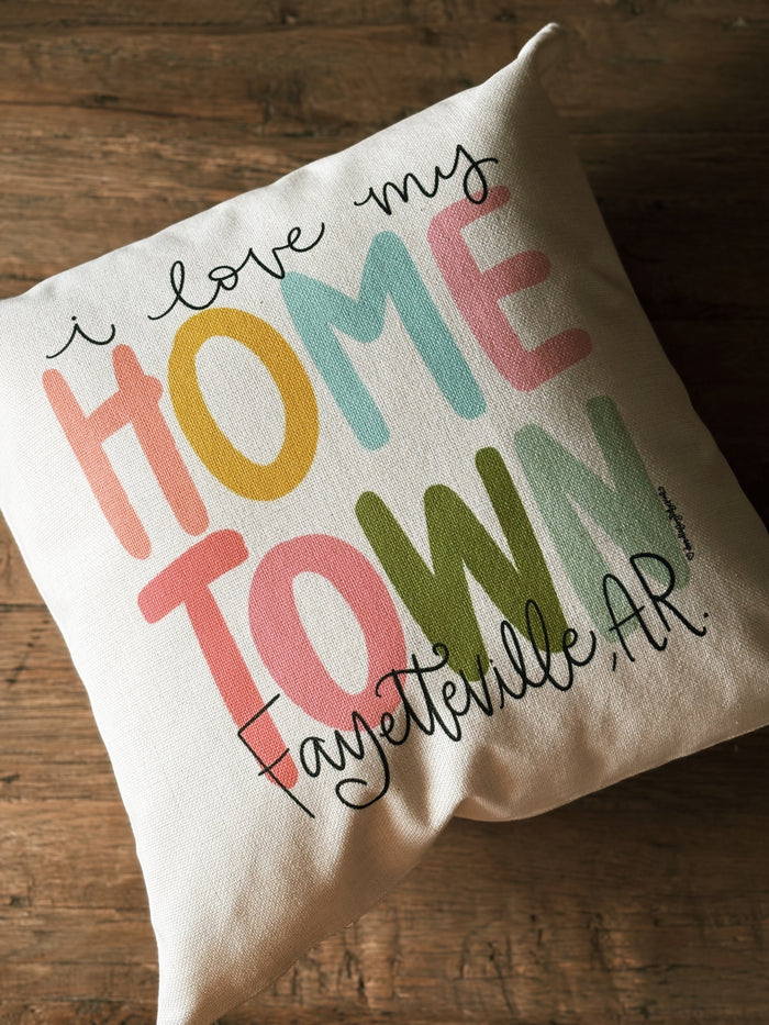 I Love My Hometown -Square Pillow