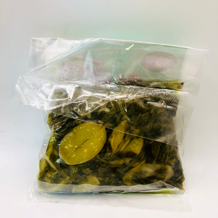 Bei Dar Shwe Kyar Pickled Tea(ဗေဒါရွှေကြာ ဒညှင်းညွန့်နှပ််)