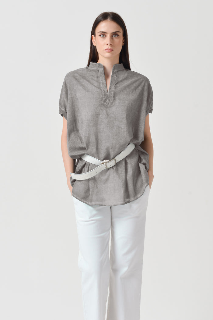 Isabela Voile Kaftan - Steel