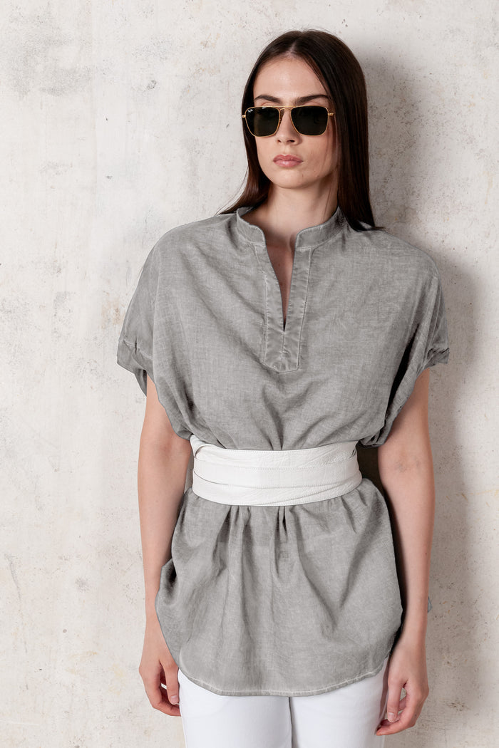 Isabela Voile Kaftan - Steel