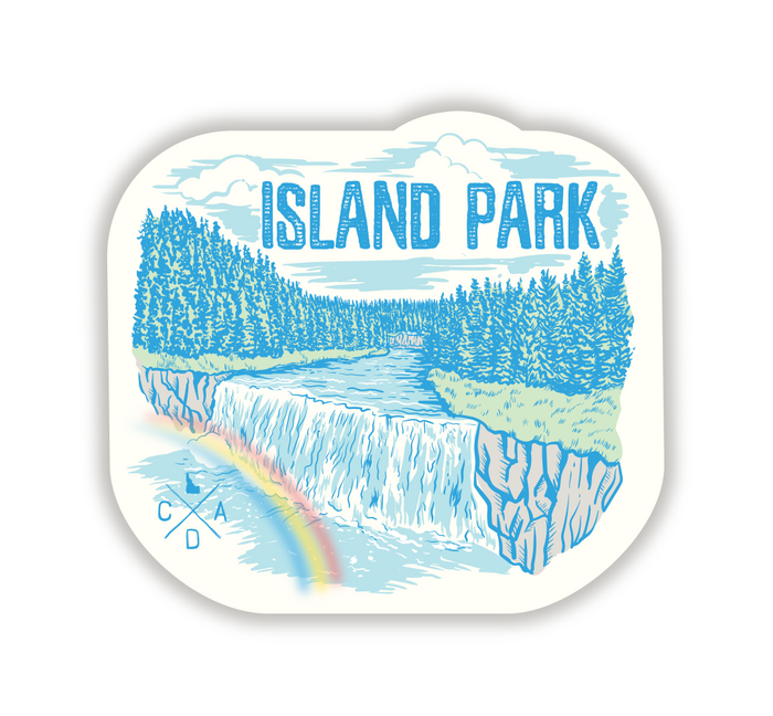Island Park Falls Sticker