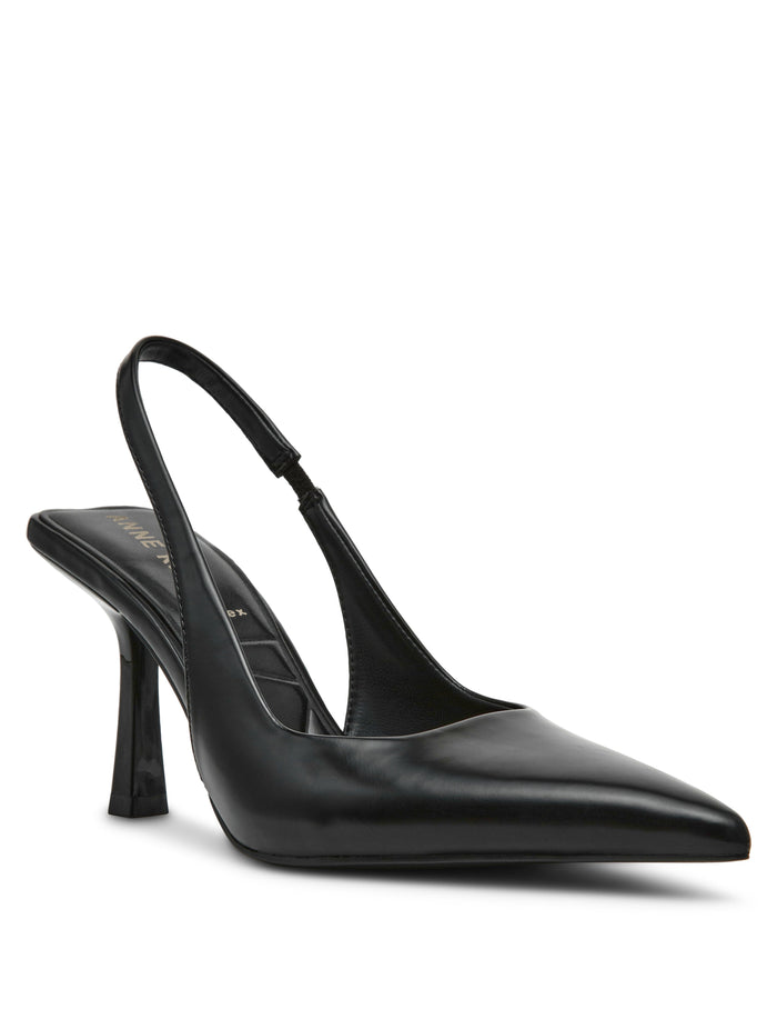 Anne Klein Black Shine Itzy Slingback Pump