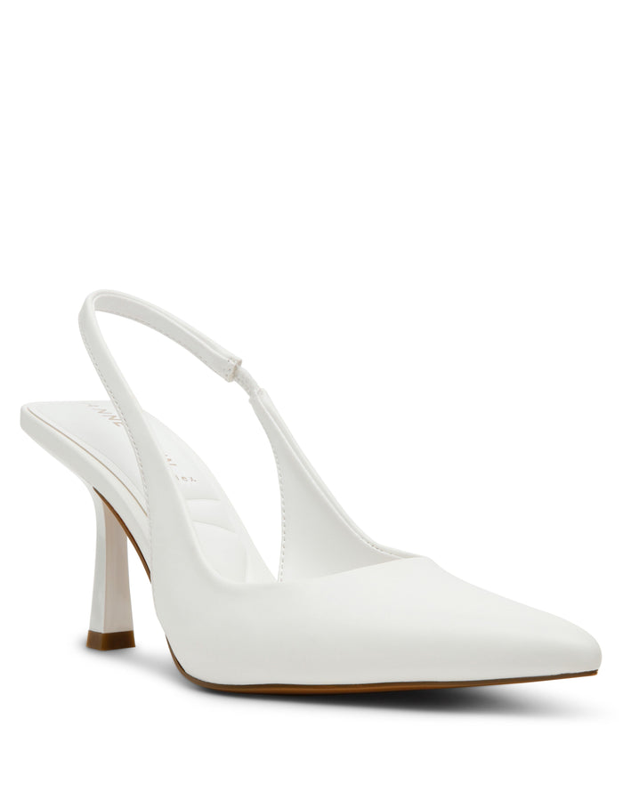 Anne Klein White Itzy Slingback Pump