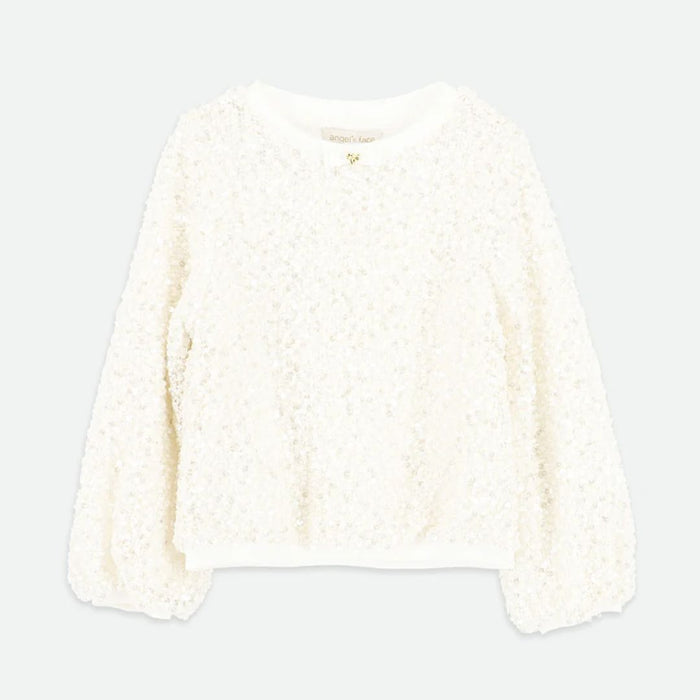 Ivory Boucle Sequin Skirt Set
