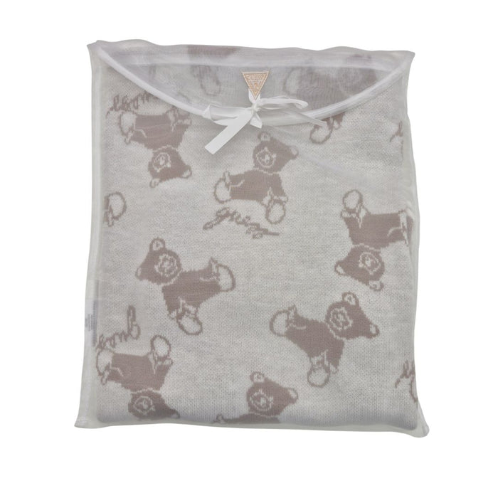 Ivory & Brown Teddy Blanket