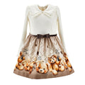 Ivory & Brown Teddy Dress