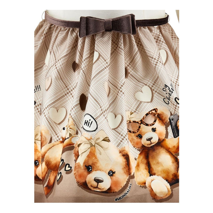 Ivory & Brown Teddy Dress