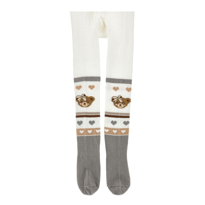 Ivory & Brown Teddy Tights
