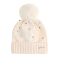 Ivory Diamante Pom Pom Hat