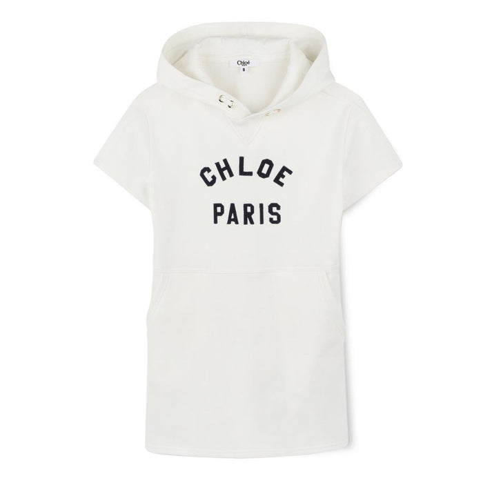 Ivory Hooded Sweat Dress
