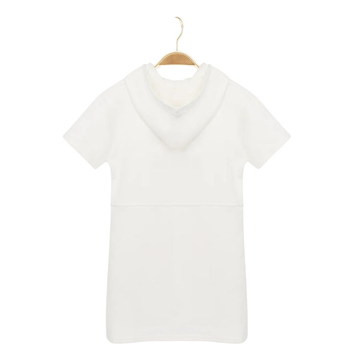 Ivory Hooded Sweat Dress