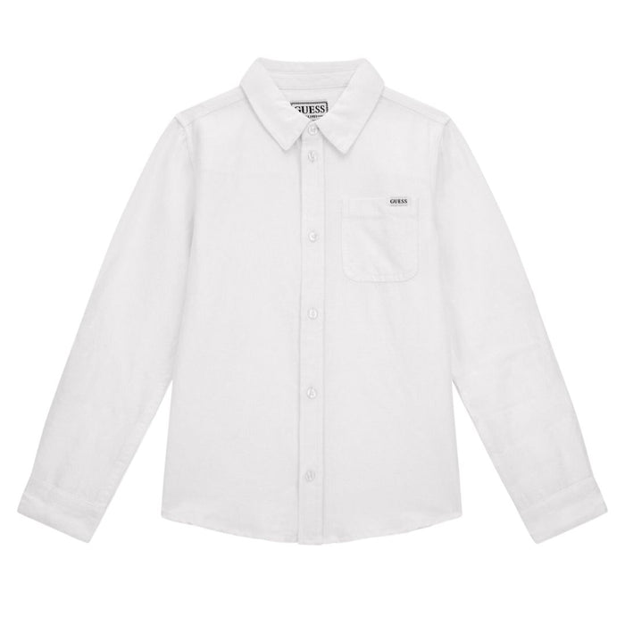 Ivory Linen Mix Over Shirt
