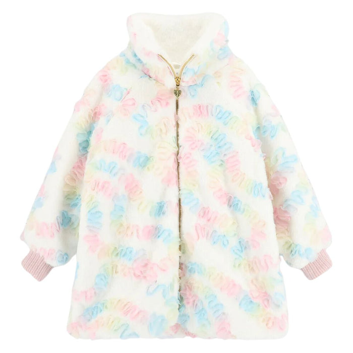 Ivory 'Oscars Pastel' Faux Fur Coat