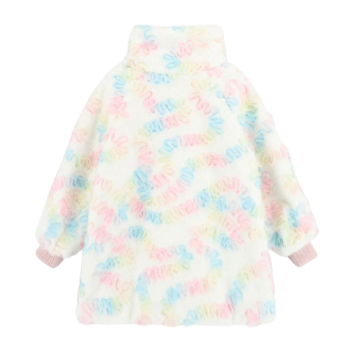 Ivory 'Oscars Pastel' Faux Fur Coat
