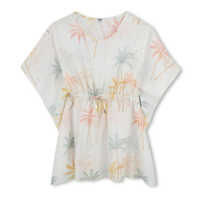 Ivory Palm Print Kaftan