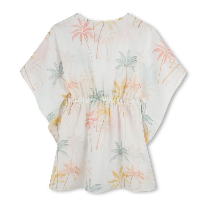 Ivory Palm Print Kaftan