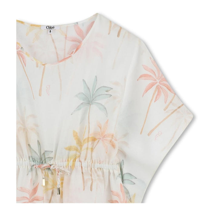 Ivory Palm Print Kaftan