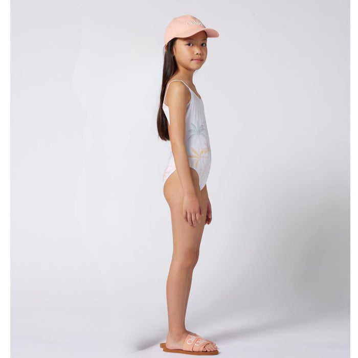 Ivory Palm Print Swimsuit