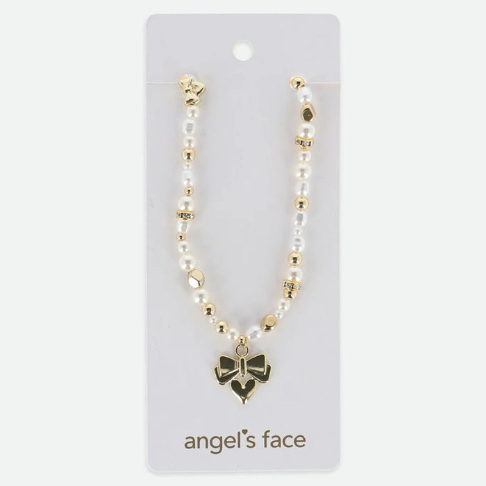 Ivory Pearl & Heart Necklace